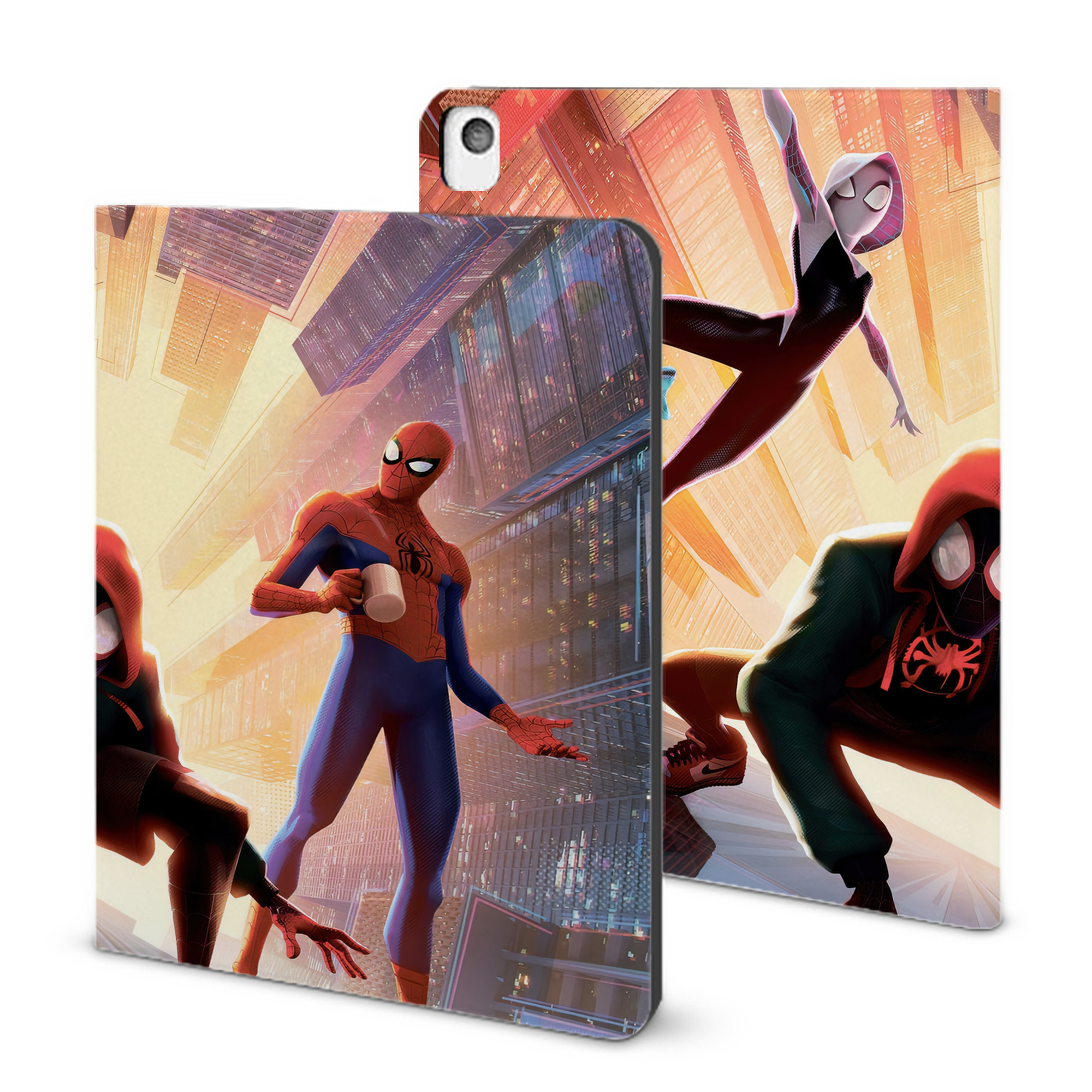（画像用） Spider Man スパイダーマン IPadケース ペンホルダー付き ブックスタイルデザイン
